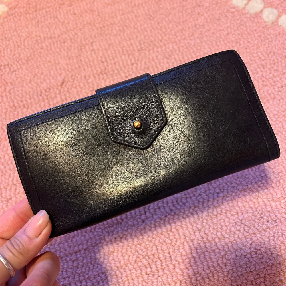 Madewell The Post Black Leather Wallet